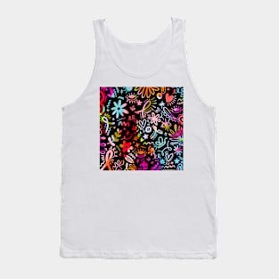 Watercolor black doodles Tank Top